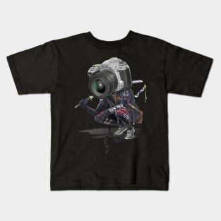 Pentax K5 Silver Samurai (negro) Kids T-Shirt